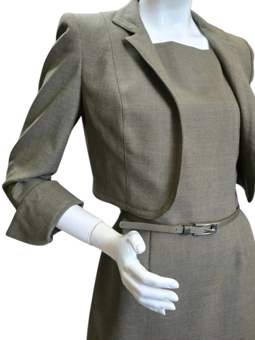 LNWOT Anne Klein Classic Two-Piece Dress Suit in Brown/Olive Green Sz 6 - Picture 8 of 13